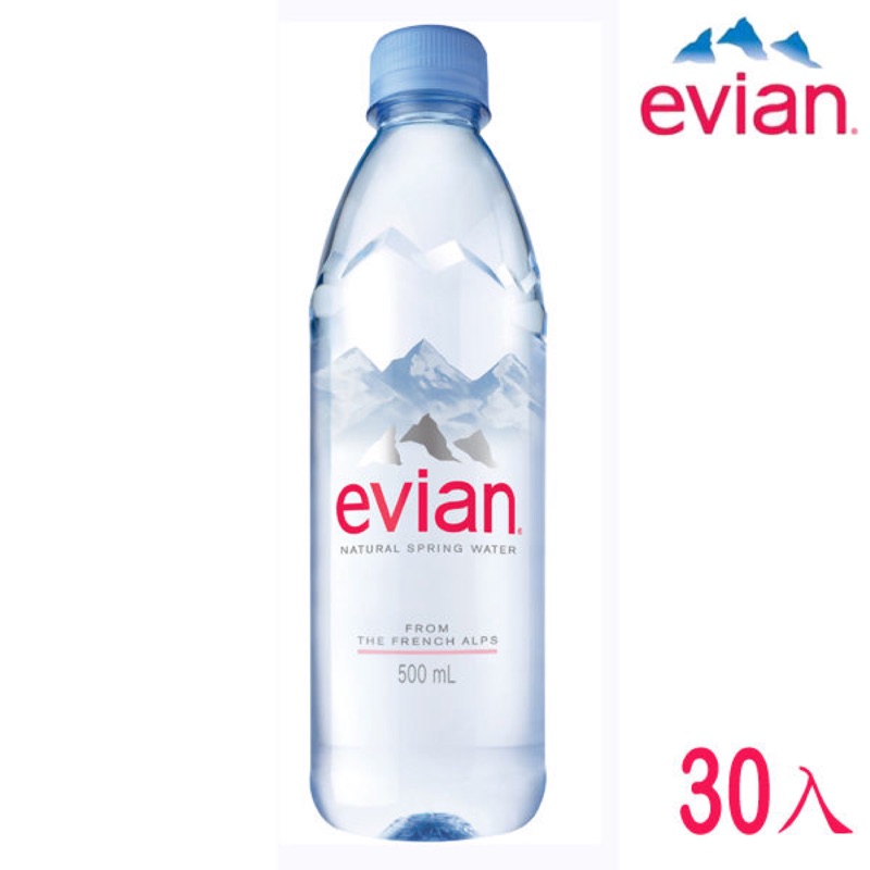 法國evian依雲天然礦泉水500ml*30罐/箱 免運