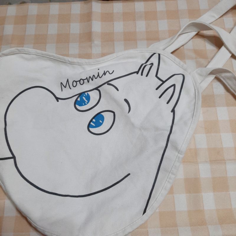 Moomin 嚕嚕米 白色手提包 帆布包 帆布袋