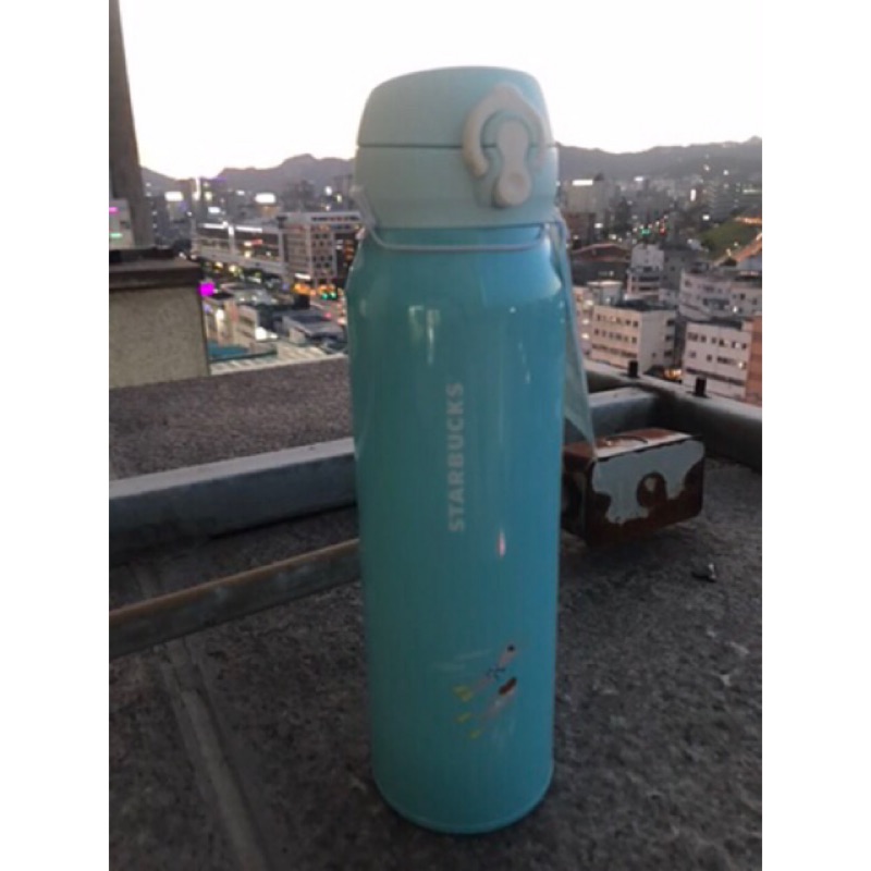 韓國星巴克 水藍色保溫保冰瓶 500ml超輕量