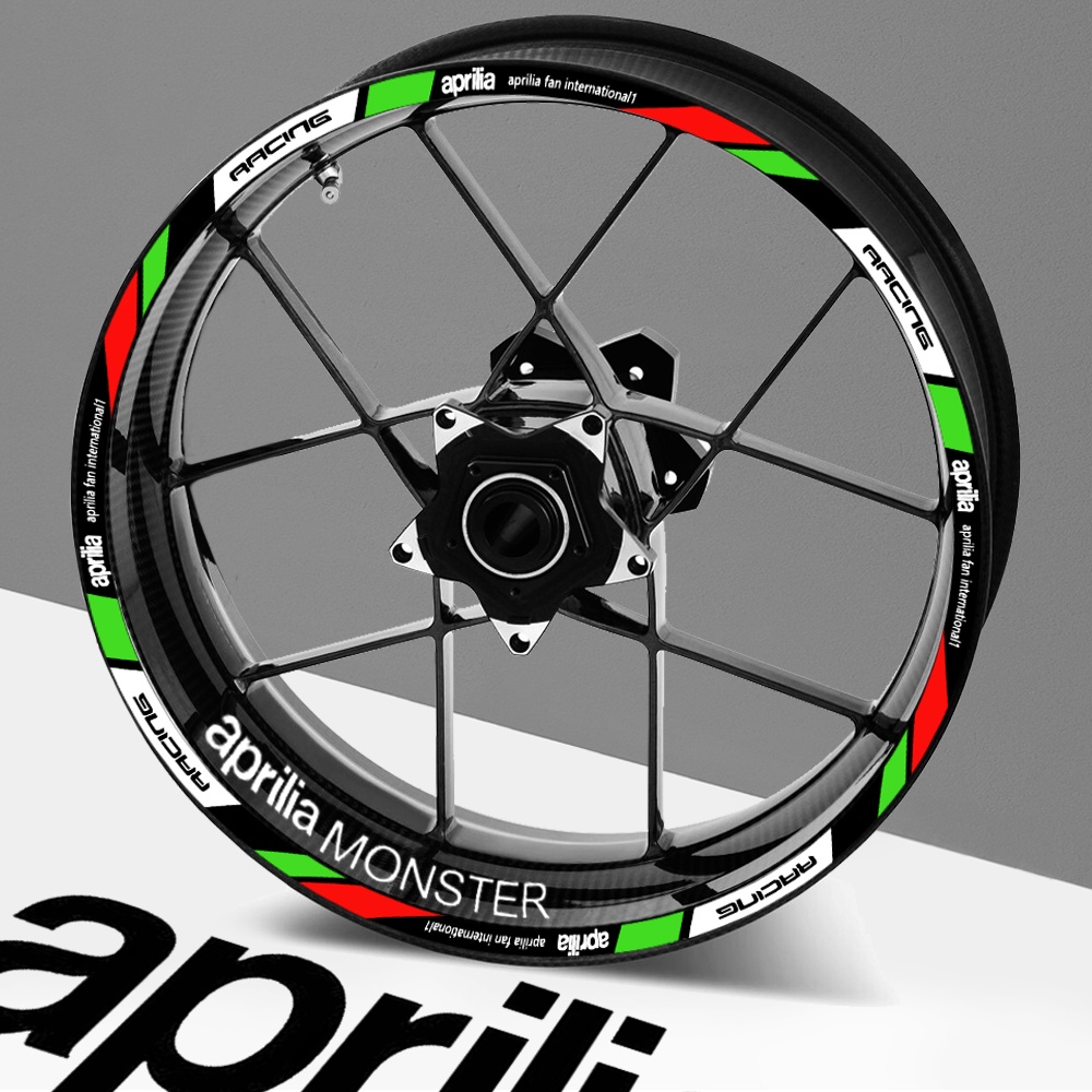 摩托車車輪貼紙輪輞條紋貼花配件適用於 Aprilia RSV RS Tuono SR50 RS4 RS125/150 R