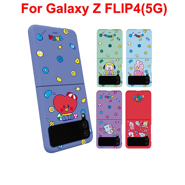 (Z Flip4)bts BT21 官方 JELLY CANDY 超薄手機殼保護套適用於三星 Galaxy Z FLIP