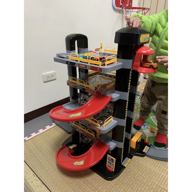 【二手】玩具車小汽車停車場套裝各類車電動升降3-4歲兒童