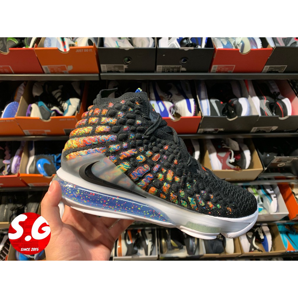 S.G Nike Lebron 17 XVII BQ3178-005 籃球鞋 17代 詹皇 男鞋 黑 彩虹