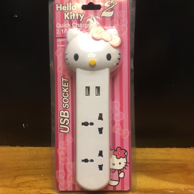Hello Kitty 雙USB插座延長線 2.1A快充