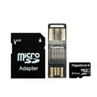 Gigastone 立達國際 64GB MicroSDXC UHS-1 記憶卡(附轉卡+OTG讀卡機)