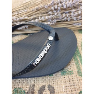 ~現貨24h出貨~Yes夾腳 havaianas 哈瓦仕 logo 金屬 單鑽 超美款賠本出清