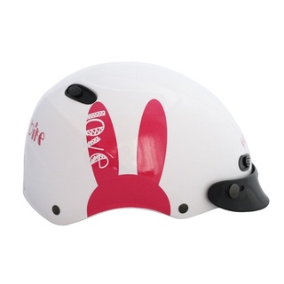 EVO CA110/CA-110 安全帽 LOVE兔 白色 卡通 半罩 單帽子 不含鏡片