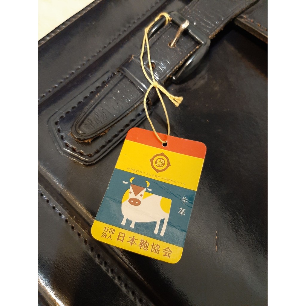 昭和1970年財團法人日本鞄協會學生鞄牛皮學生書包レトロ学生カバン牛革 蝦皮購物