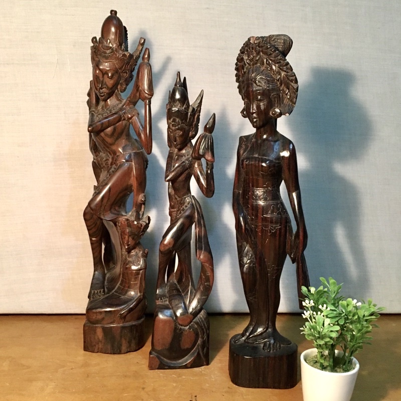 🇮🇩 印尼 手工木雕 舞蹈女神 豐穰女神 女神像 神像 木雕女神像 印尼女神像 印尼神像 印尼美女木雕 印尼木雕 木雕