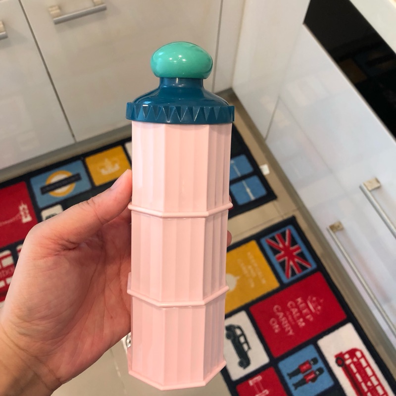 日本 Dr. Betta 奶粉 3層分裝 收納 外出 盒罐 粉紅