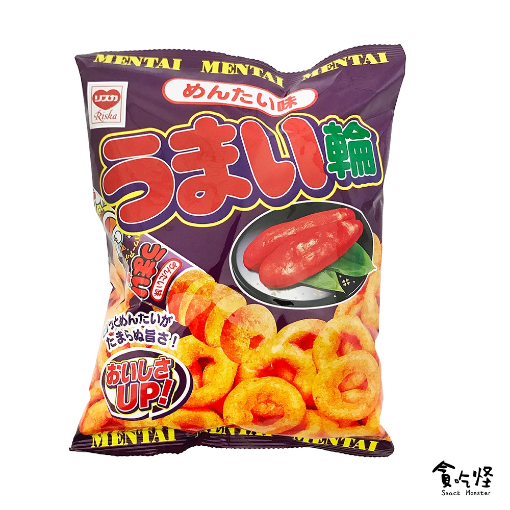 【日本riska】美味圈餅乾-明太子風味 75g (有效期限:2022.10.15) 現貨 即期品