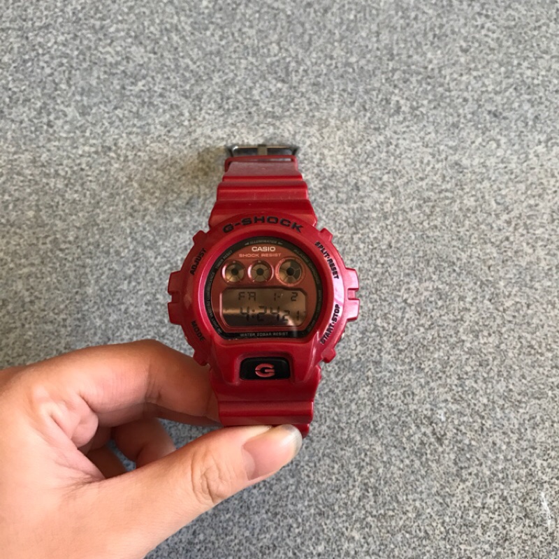 CASIO G-SHOCK 酒紅色 手錶