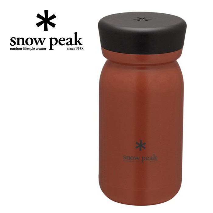 【Snow Peak 雪諾必克 日本】不鏽鋼真空保溫瓶M型350 紅磚色 (TW-351-RC)