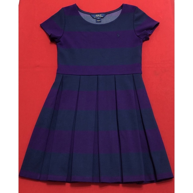二手正品POLO Ralph Lauren 女童短袖洋裝～M號，8-10Y