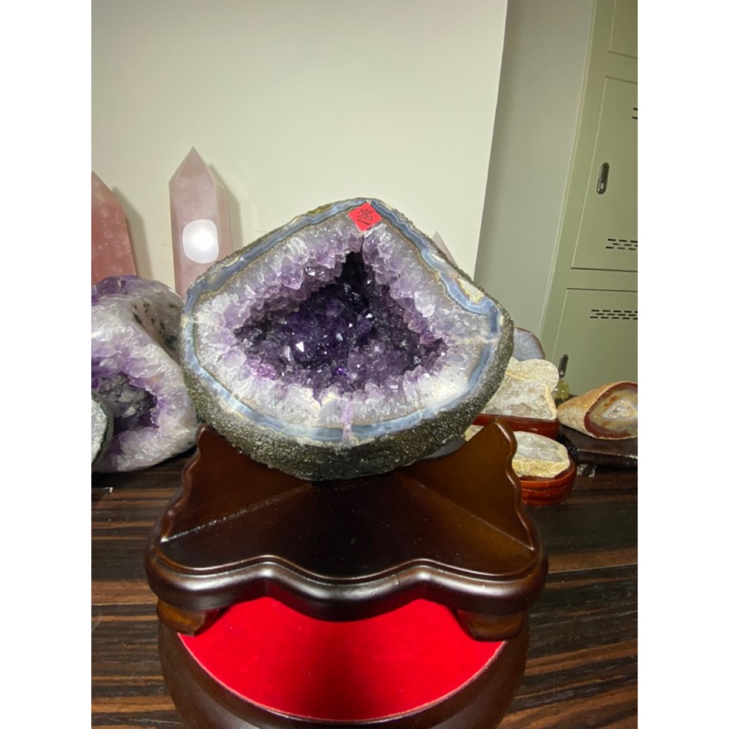晶洞 烏拉圭 紫晶洞 鈦晶洞 桌上型 2.7公斤 門檔花 水晶花 二次結晶 巴西 洞深 稀有 避邪  招財 天然 紫水晶
