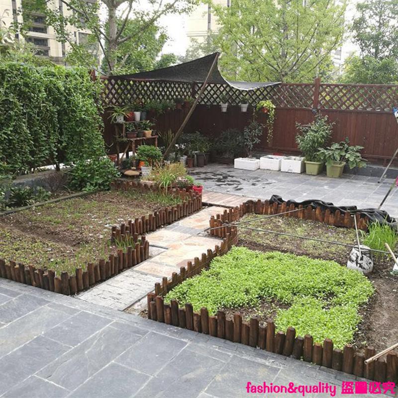 11 11雙十一優惠防腐木柵欄花園圍欄戶外庭院裝飾菜園籬笆花壇實木制護欄陽臺木樁 蝦皮購物