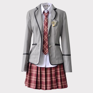 妙想英倫風學院風校服套裝韓國中學jk制服女子中學生高中班服夏季套裝 蝦皮購物