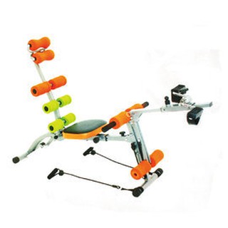 全方位伸展 健身機 腰腹 健美機 美背機 HY-29968 (送手指按摩器*2)仰臥起坐腳踏健身車 重訓健美擴胸 拉力繩