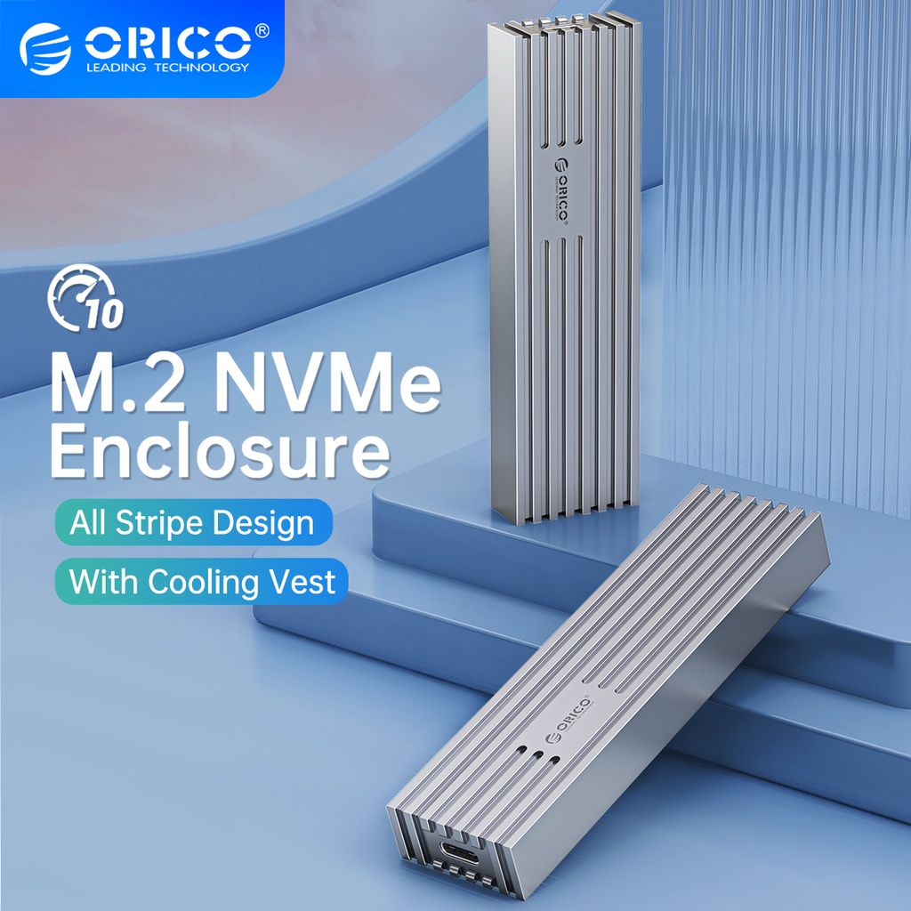 Orico M.2 NVME SSD 外殼 USB4 帶散熱背心升級鋁條機身 20Gbps 適用於 Type-C M2