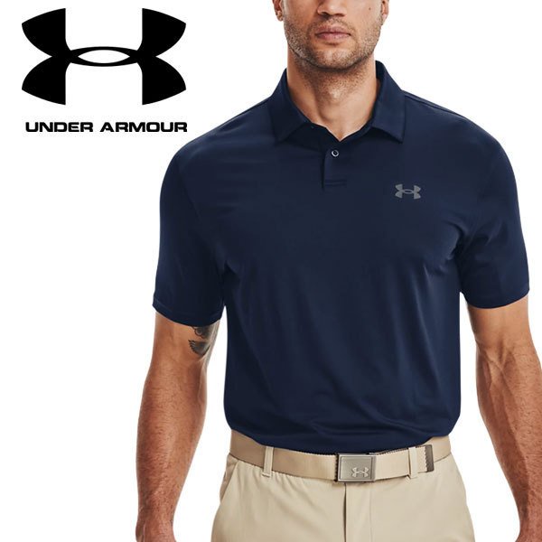 UA T2G POLO衫運動服飾高效排汗散熱寬鬆版深藍 男款特價1368122-408