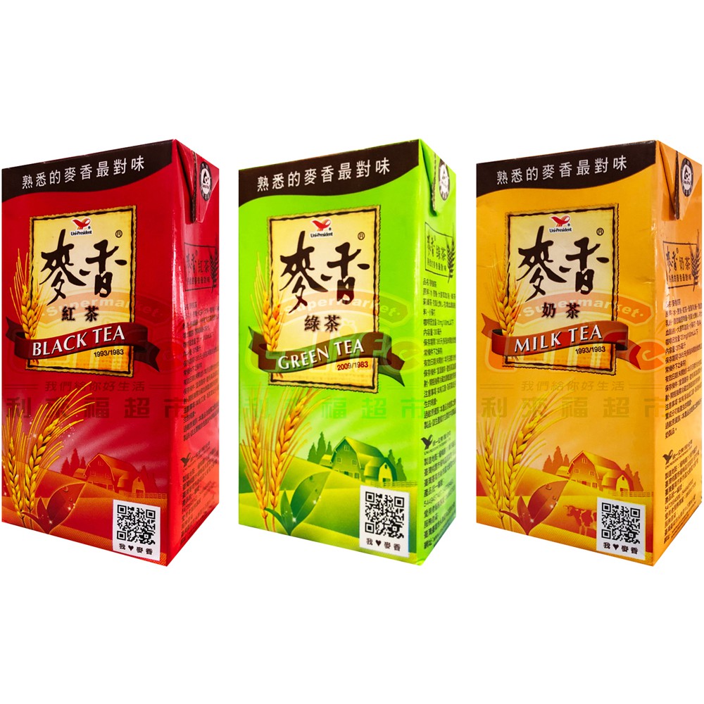 【利來福】統一 麥香系列375ml（紅茶／奶茶）6入組｜紅茶 奶茶 飲料 麥香 飲品 茶飲 鋁箔包 | 蝦皮購物