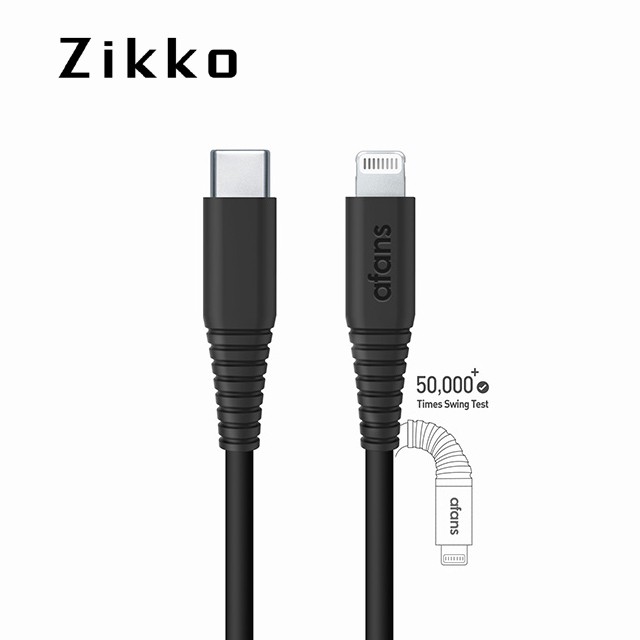 Zikko C to Lightning PD 充電傳輸線CL-150R(1.5m)-黑
