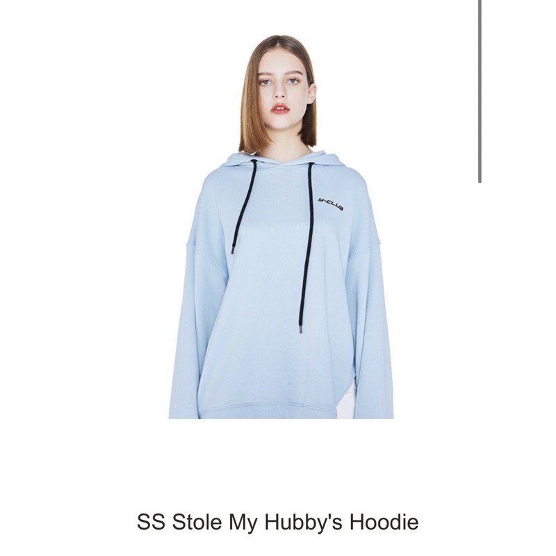YUYU Active SS Stole My Hubby's Hoodie寶寶藍帽T