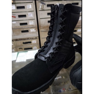 黑色麂皮戰鬥靴 憲兵專用 黑色麂皮鞋