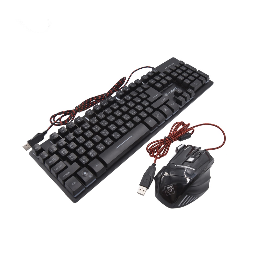 鋼鐵戰神遊戲鍵鼠組 有線鍵盤 有線滑鼠 發光鍵盤 有線電競鍵盤 多媒體鍵