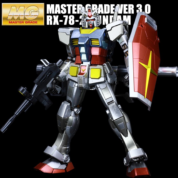 10 頭號玩家高達gundam 元祖萬代金屬著色mg Rx 78 3 0敢達男孩禮物 蝦皮購物
