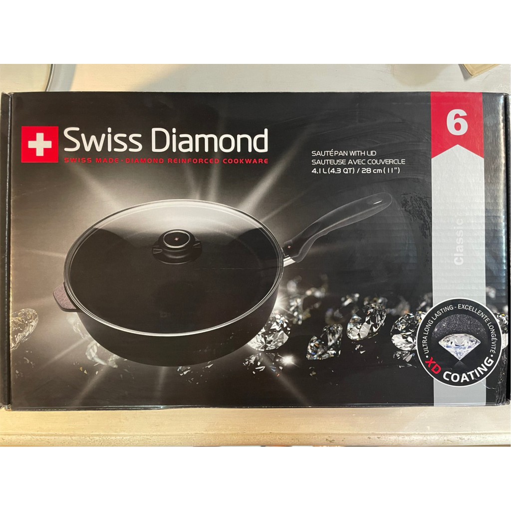 Swiss Diamond *瑞士鑽石鍋* 瑞士鑽石鍋 28CM圓形深煎鍋 （含蓋）
