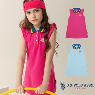 【U.S. POLO ASSN.】女童飛袖連身裙 (共二色) US POLO