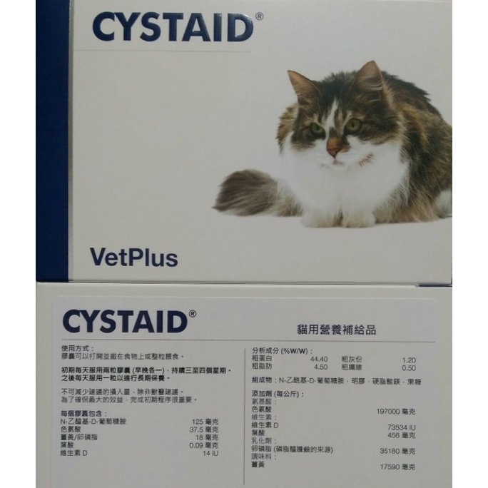 效期長 貓用 利尿通 新版 新配方 新包裝 CYSTAID PLUS 加強版 vetplus