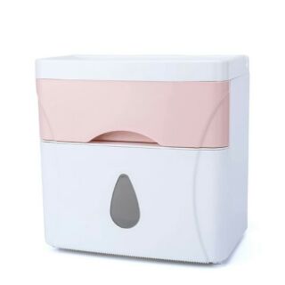 雙層多功能掛壁式廁所紙巾盒