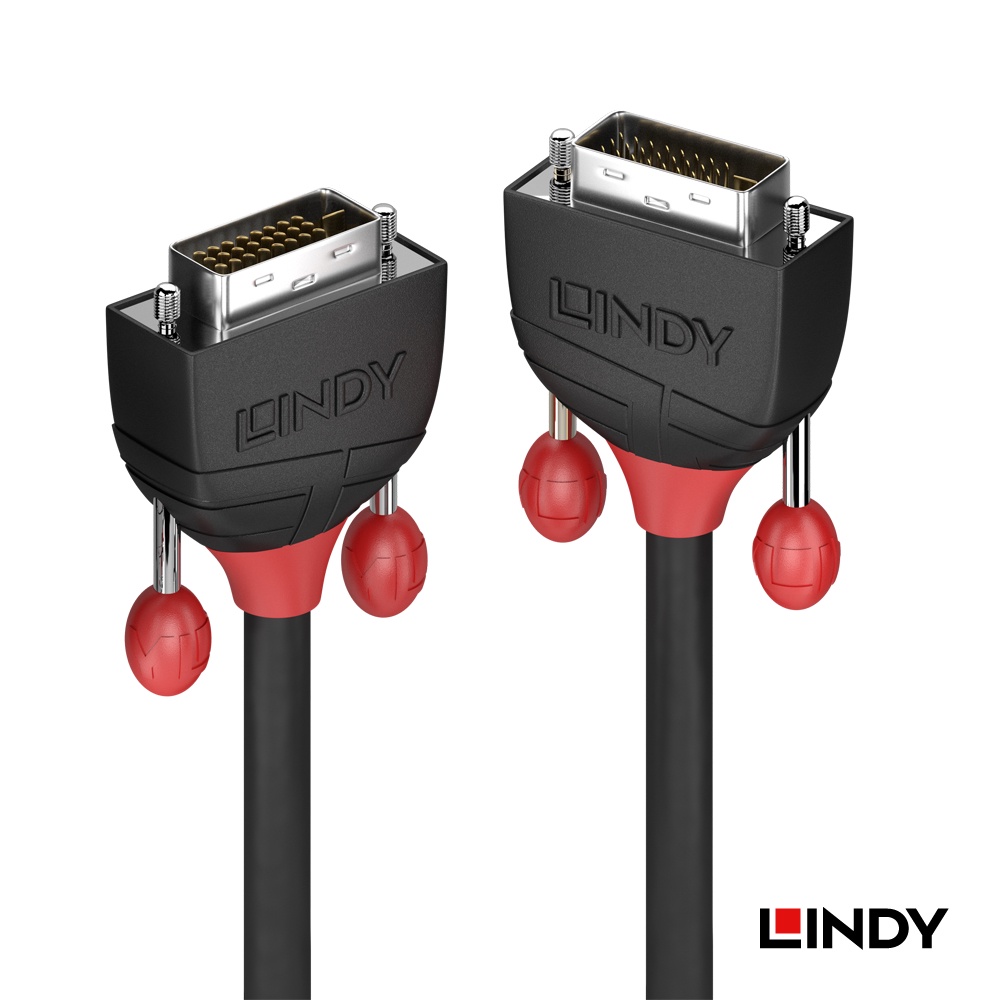 LINDY 林帝 BLACK DVI-D 雙鍊結 公 to 公 傳輸線 3m (36253)