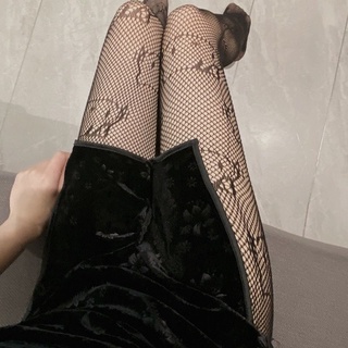 Hello Kitty 漁網絲襪黑色絲襪女式連褲襪 Kulomi 襪子 Jk