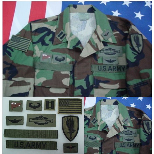 #680軍事迷生存遊戲裝備陸軍 海軍空軍戰鬥布章 胸章 肩章 徽章 臂章 領章 軍品 名牌 國旗 名條 階級章 軍用臂章