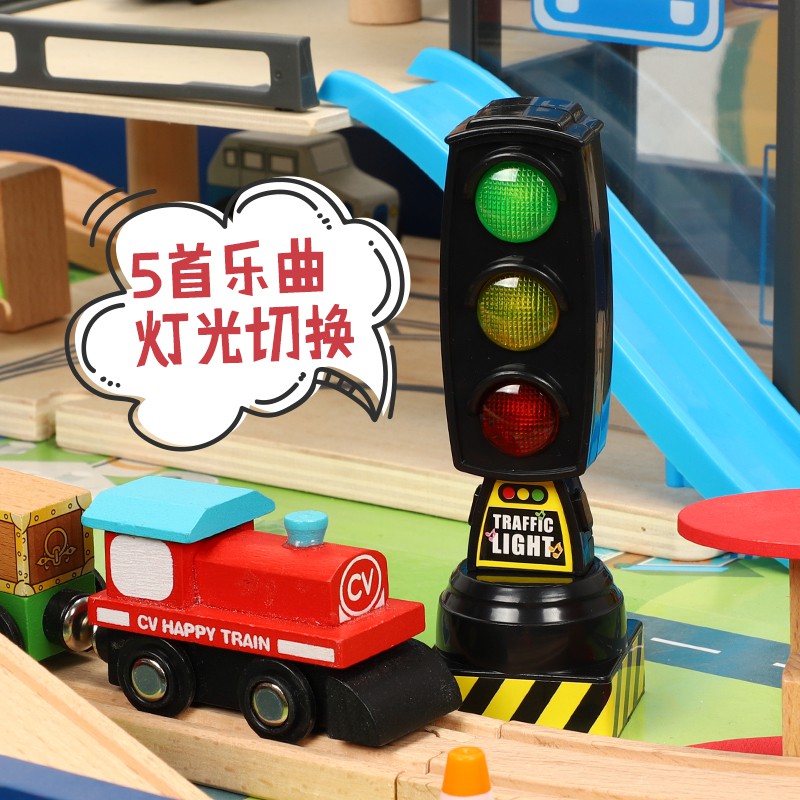 嬰兒兒童玩具✌☑仿真紅綠燈玩具交通信號燈模型道路標志牌幼兒園兒童教具帶聲音11