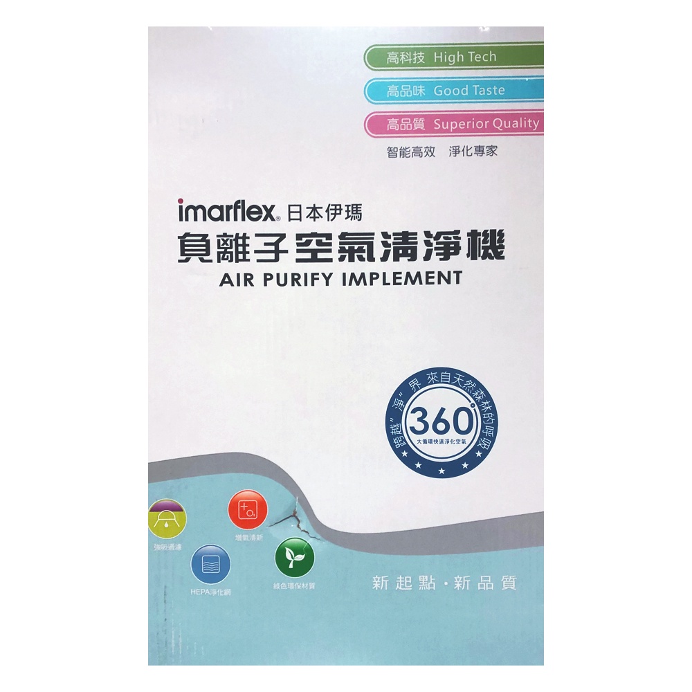 ◎蜜糖泡泡◎imarflex 日本伊瑪 負離子空氣清淨機(IAP-0352)藍色~全新盒裝