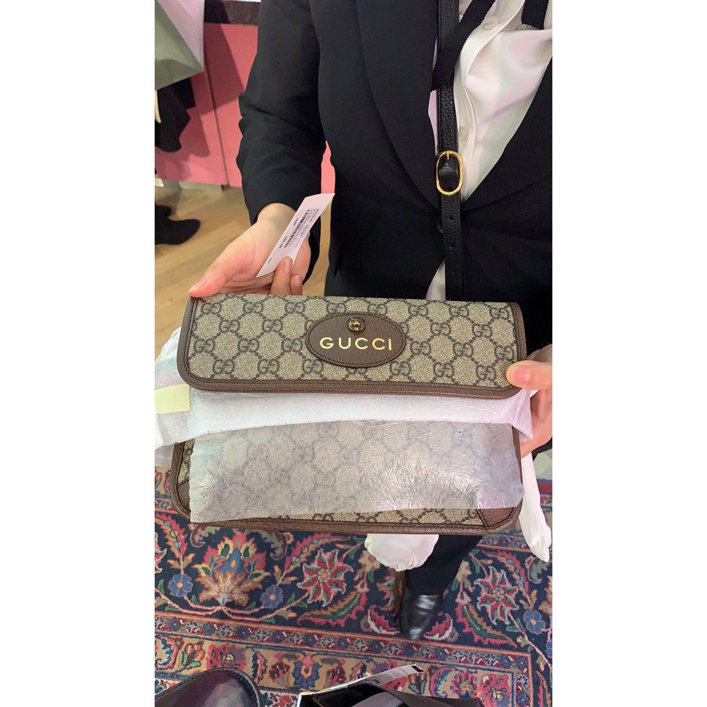二手正品 Gucci 493930 GG Supreme belt bag 虎頭腰包