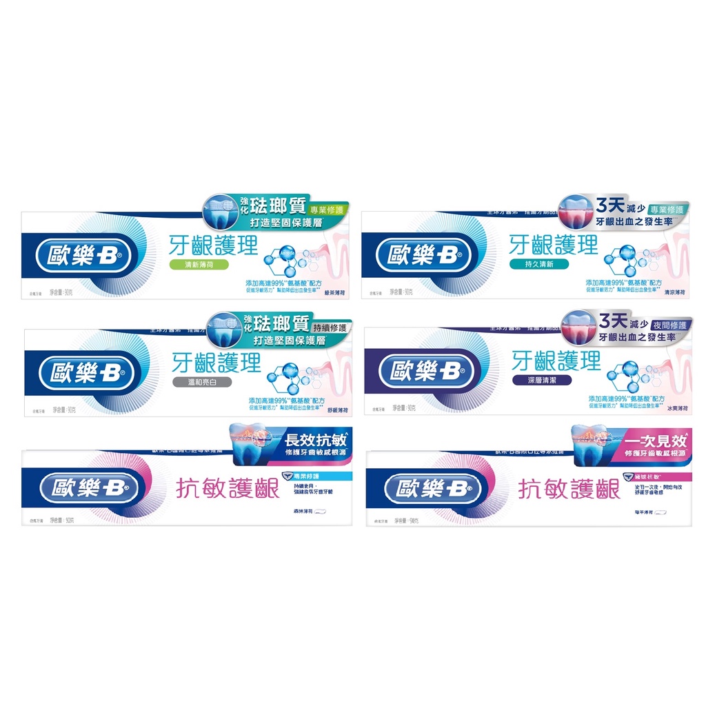 Oral-b 歐樂b牙膏 抗敏護齦/專業牙齦修護 90g