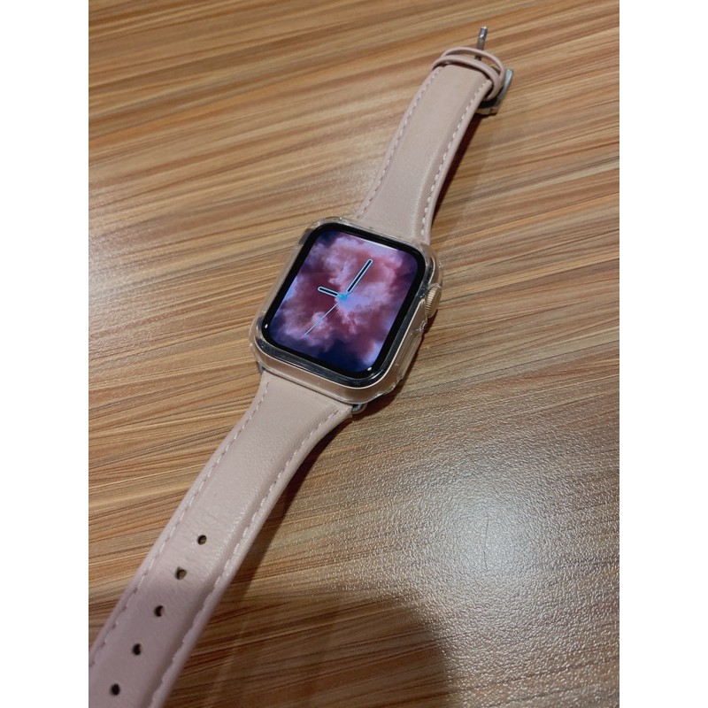 Apple Watch 5 40mm 玫瑰金 二手 九成新 付皮革錶帶