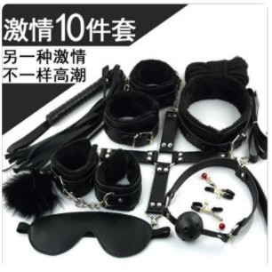 SM套裝 💙SM 10件套 SM10件 SM十件套裝 SM7件組 情趣手銬 乳夾 眼罩 皮鞭 綑綁 收納袋 口塞球