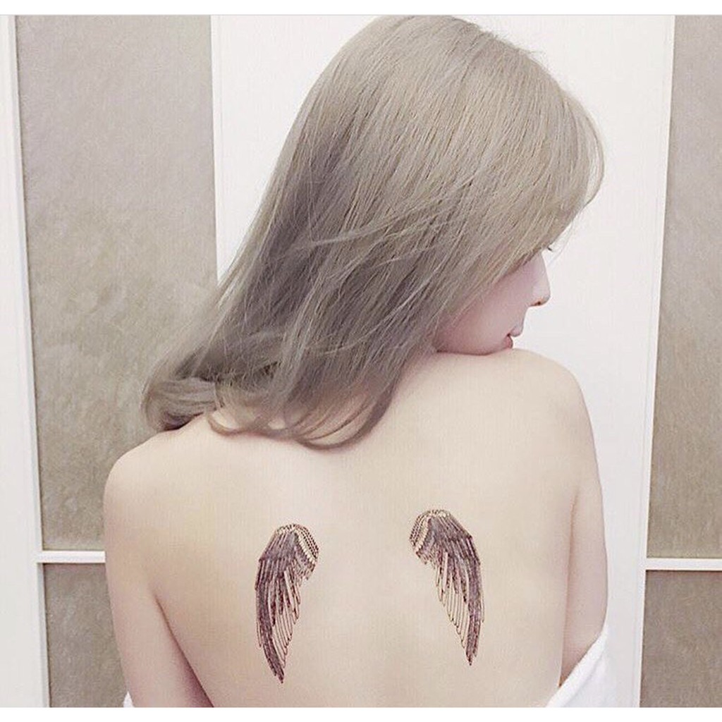 天使之翼 -2入 防水燙金刺青紋身貼紙