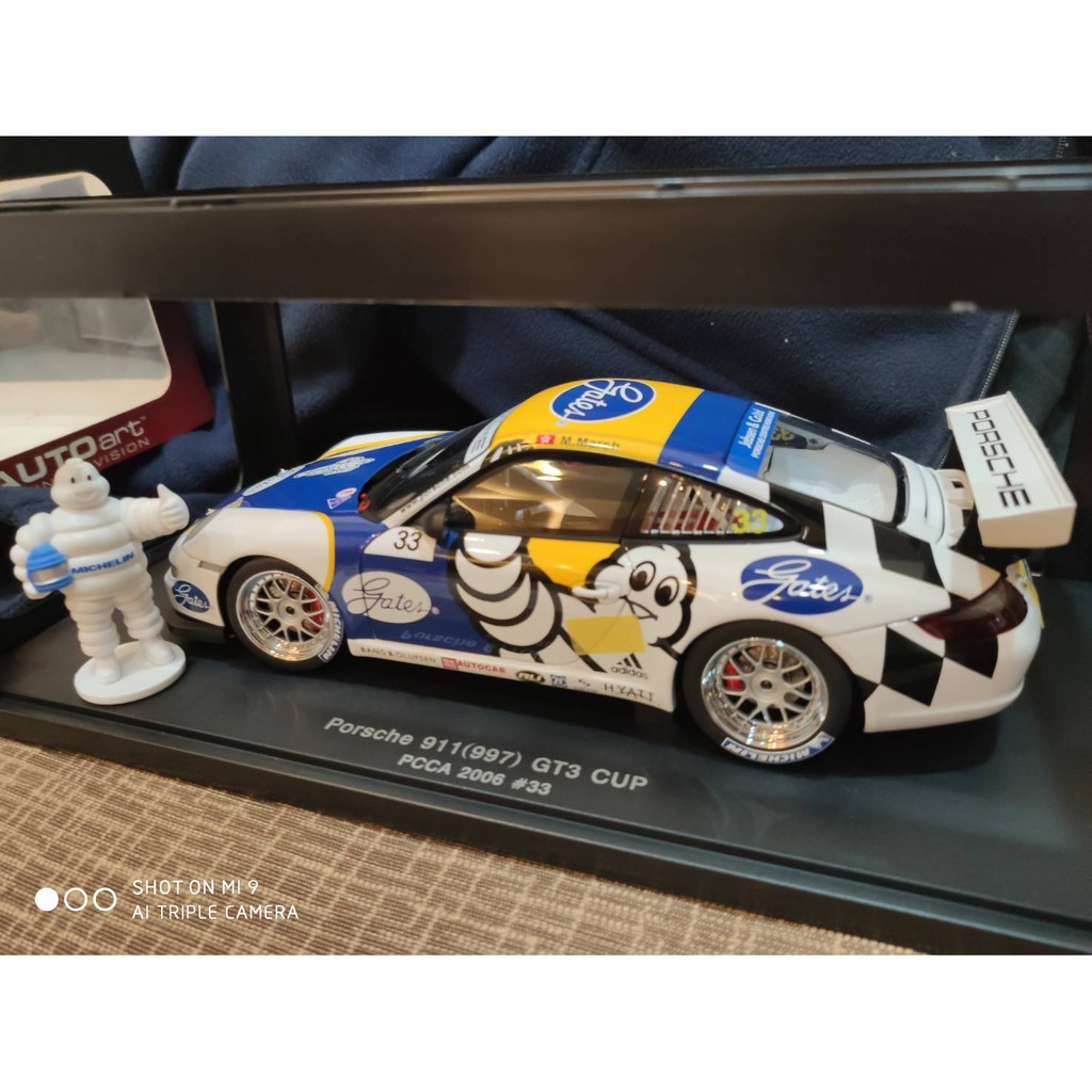 Autoart Porsche 911(997) GT3 CUP 限量車 保時捷/彩繪車 近全新(限ccy大下單)