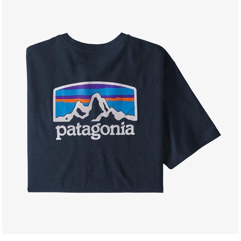 Patagonia P-6 Logo Responsibili Tee 短袖 環保 深藍M