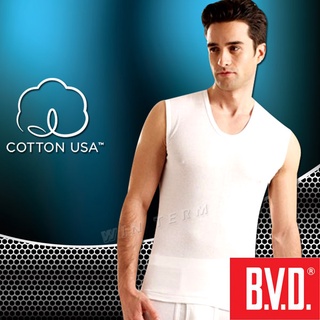 BVD 100%純棉優質無袖U領衫- M-XXL-原廠正品