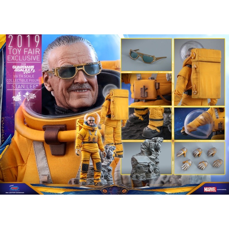 Hot toys mms545 野獸國 2019 會場限定 史丹李 Stan Lee 全新未拆 附保卡