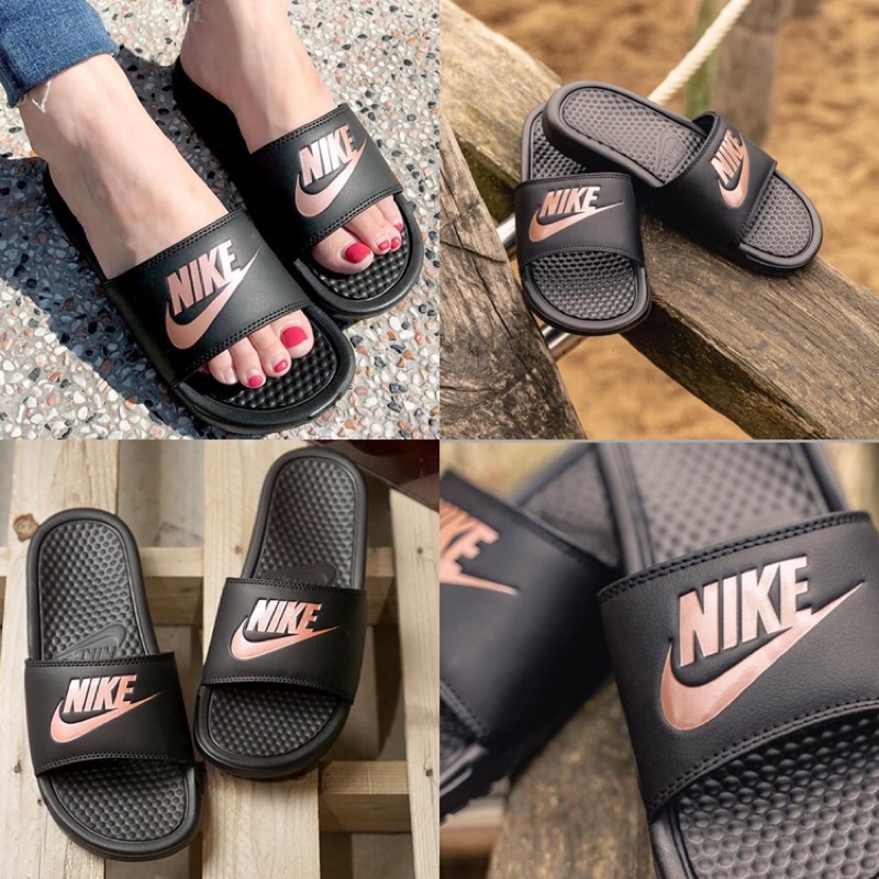Nike 玫瑰金 拖鞋 全新女碼 23cm