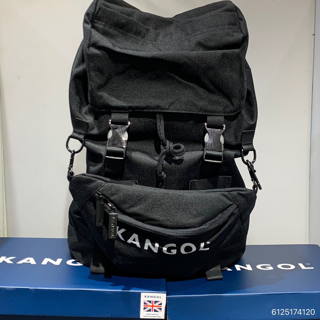 KANGOL 黑色大容量子母後背包 6125174120